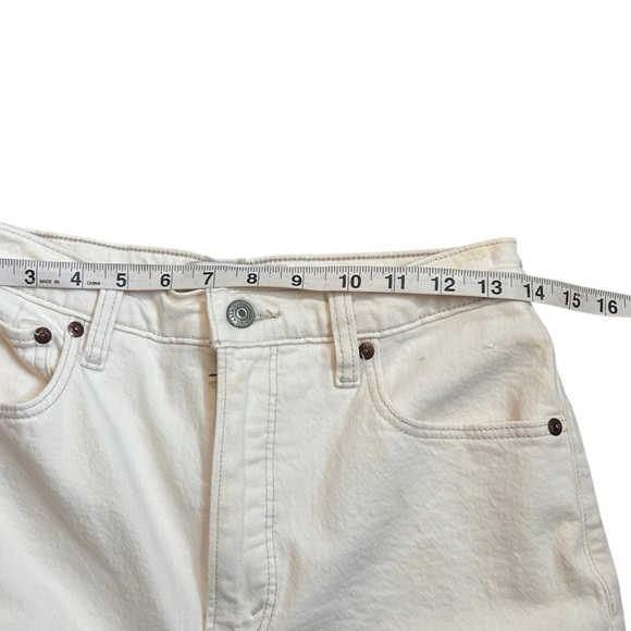 Abercrombie & Fitch Ultra High Rise Ankle Straight Jean- White- Size 28 - Picture 13 of 14